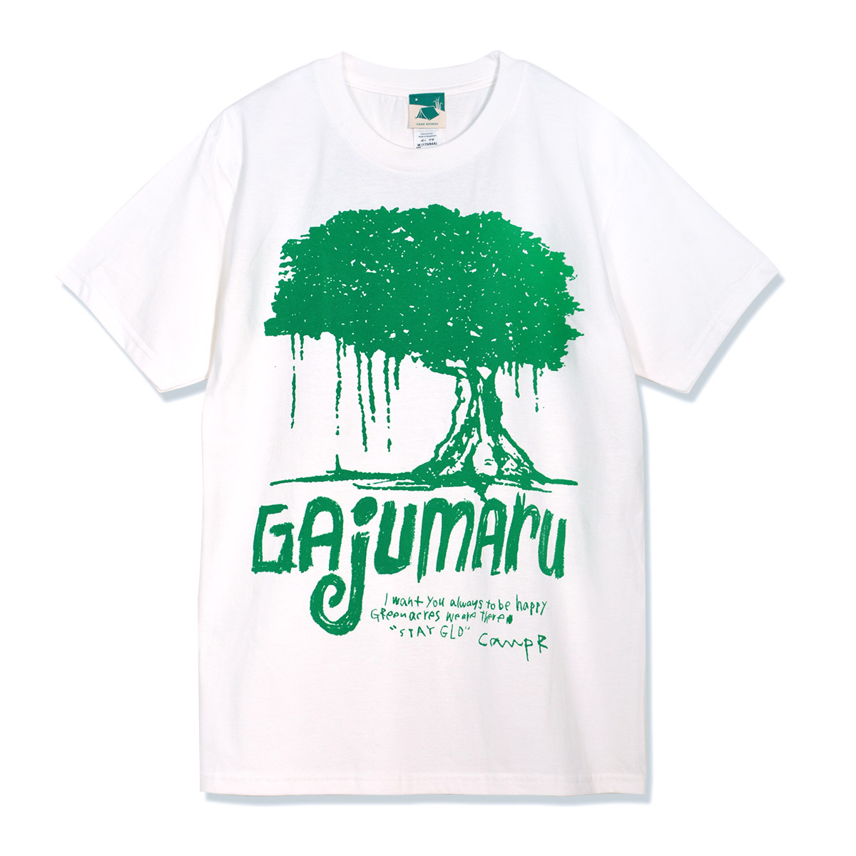 GAJUMARU/ホワイト/Tシャツ