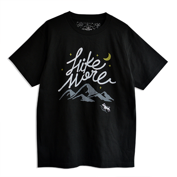 HIKE MORE/ブラック/Tシャツ